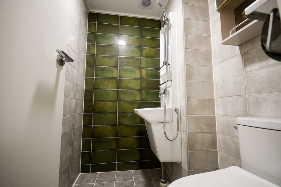 Double Room | Bathroom | Shower, designer toiletries, hair dryer, slippers