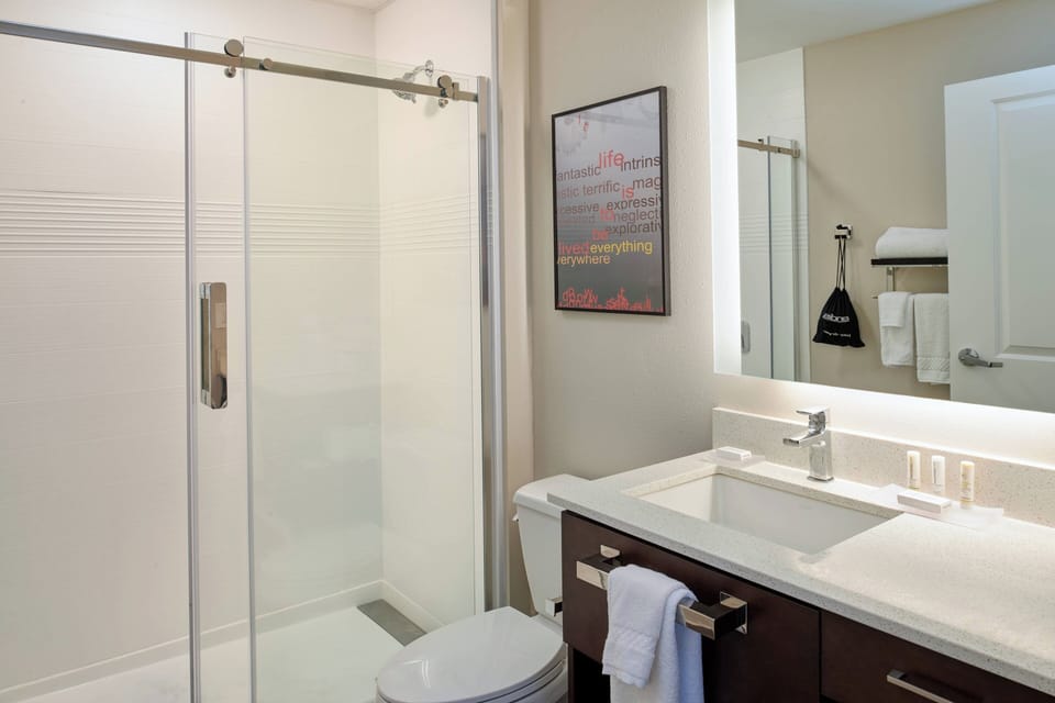 Studio, 1 King Bed with Sofa bed | Bathroom | Free toiletries, hair dryer, towels