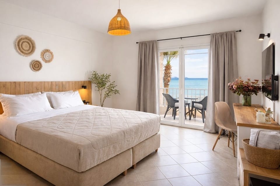 Studio, Sea View | In-room safe, iron/ironing board, free WiFi, bed sheets