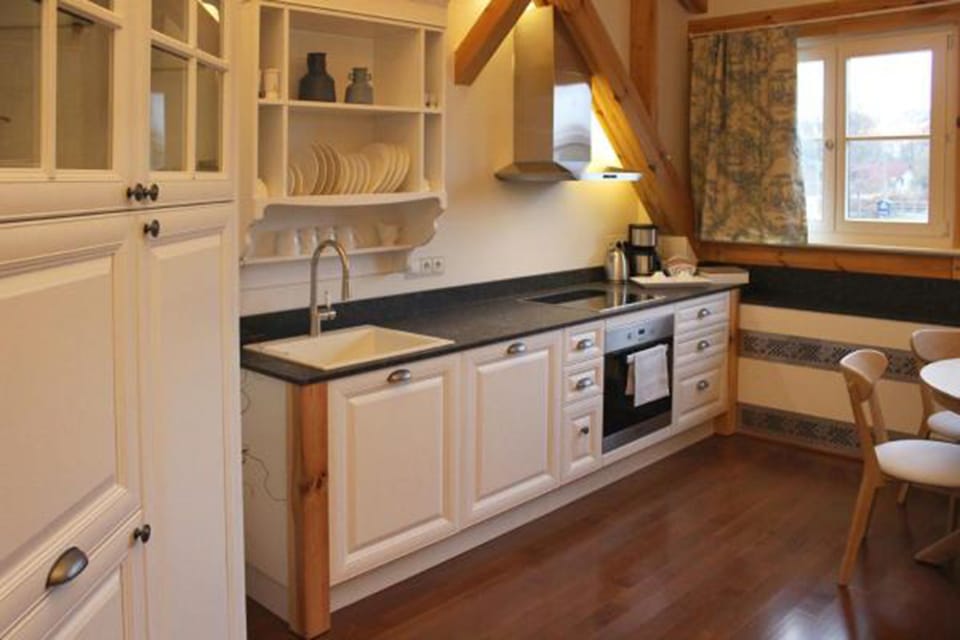 Studio (Wiesengrund) | Private kitchen | Fridge, microwave, oven, stovetop