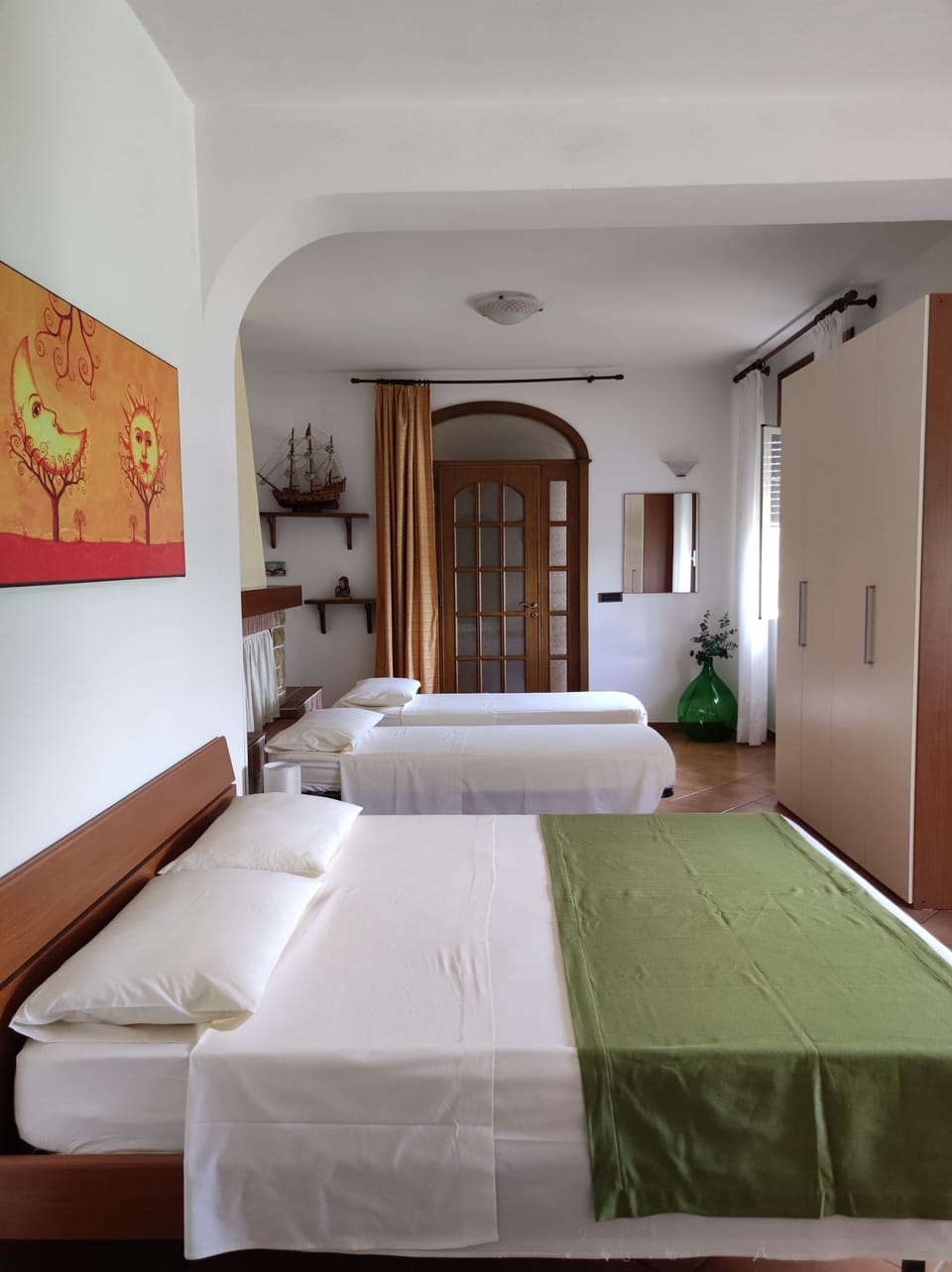 Quadruple Room, Garden View | Iron/ironing board, cribs/infant beds, free WiFi, bed sheets