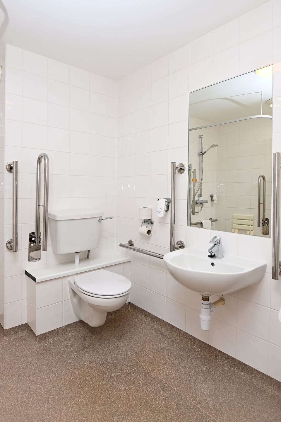 Double or Twin Room, Accessible | Bathroom | Shower, free toiletries, hair dryer, towels
