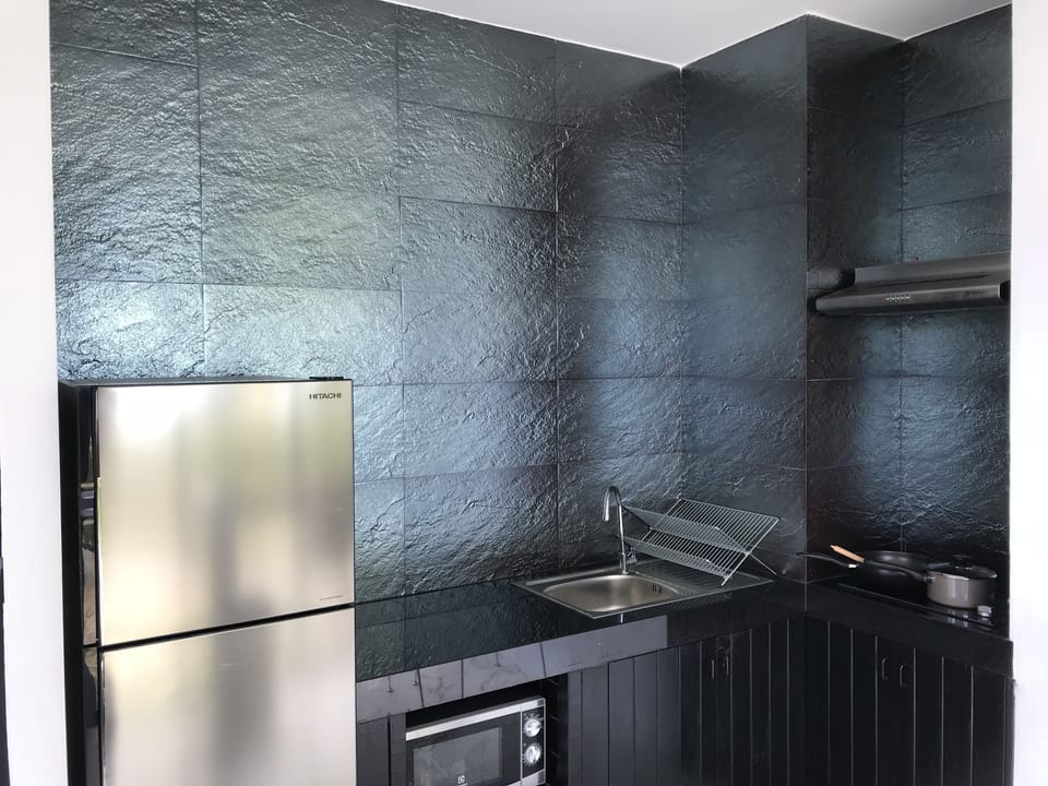 One Bedroom Villa | Private kitchen | Full-size fridge, microwave, stovetop, electric kettle