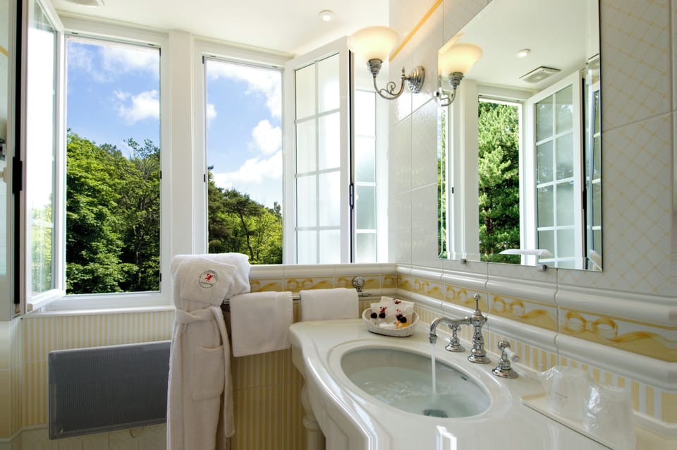 Executive Room | Bathroom | Free toiletries, hair dryer, bathrobes, towels