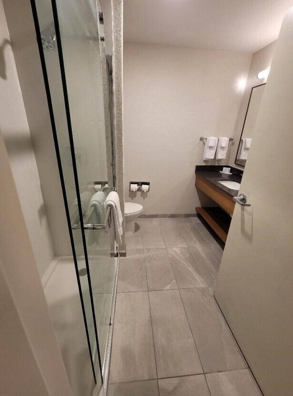 Free toiletries, hair dryer, towels