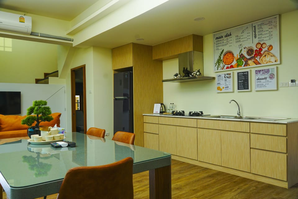 One Bedroom Villa  | Private kitchen | Fridge, stovetop, electric kettle, cookware/dishes/utensils