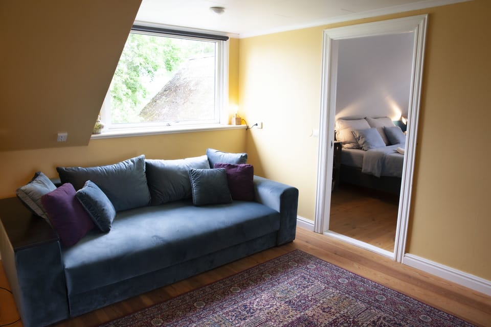 Deluxe Suite, 1 King Bed with Sofa bed, Private Bathroom, Garden View (Blue) | Premium bedding, individually decorated, individually furnished