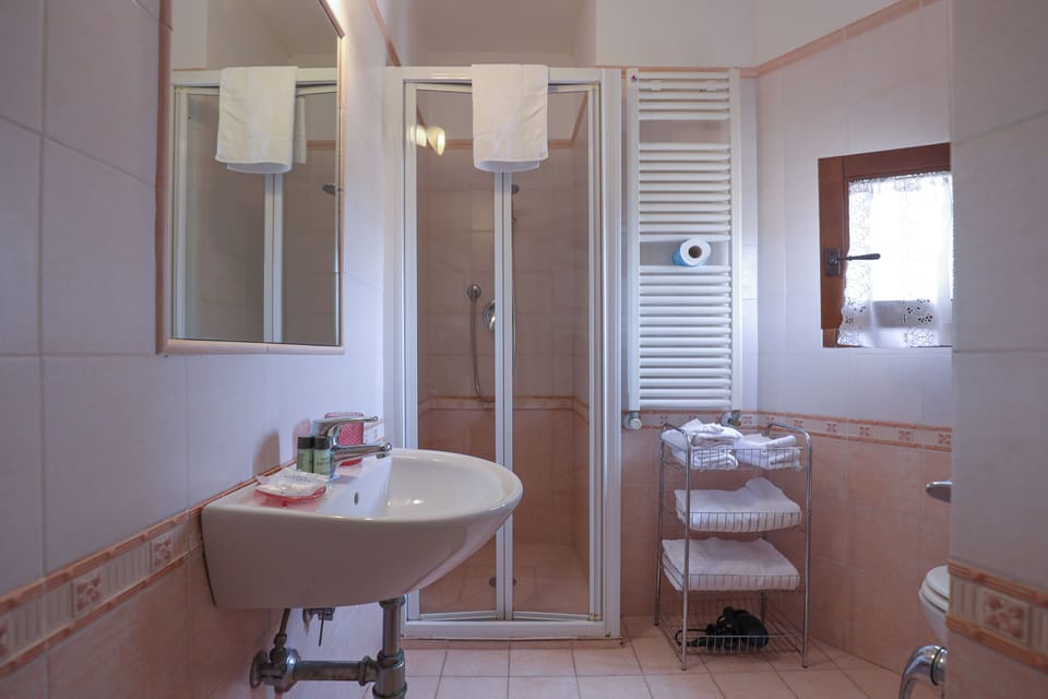 Double Room (Cristiana) | Bathroom | Shower, free toiletries, hair dryer, towels