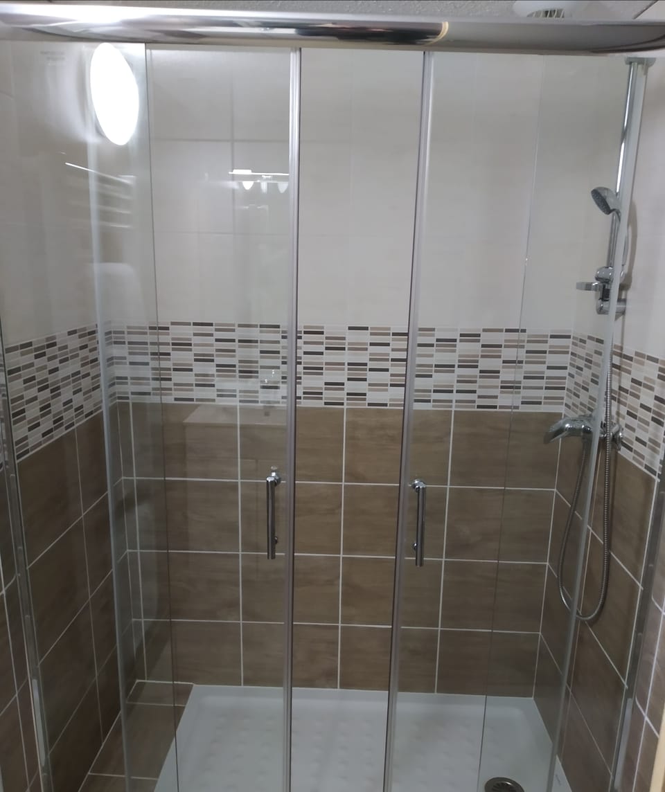Family Room, Balcony | Bathroom shower