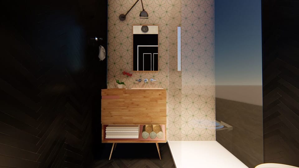 Bathroom | Shower, free toiletries, hair dryer, slippers