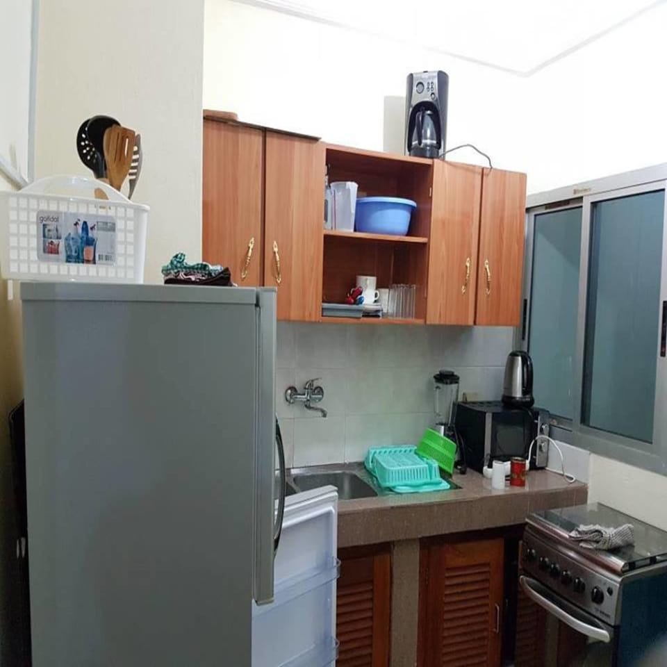 Comfort Apartment | Private kitchen | Coffee/tea maker, full-size fridge, microwave, oven