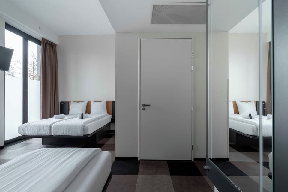Family Quadruple Room, Accessible | Memory foam beds, laptop workspace, soundproofing, iron/ironing board