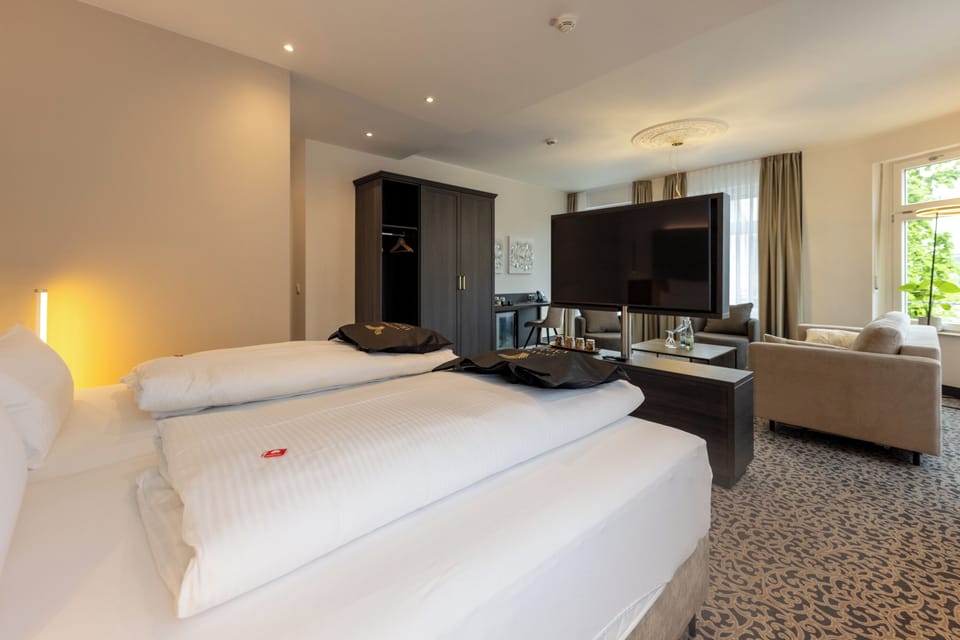 Business Double Room, 1 Queen Bed | Hypo-allergenic bedding, minibar, in-room safe, individually furnished