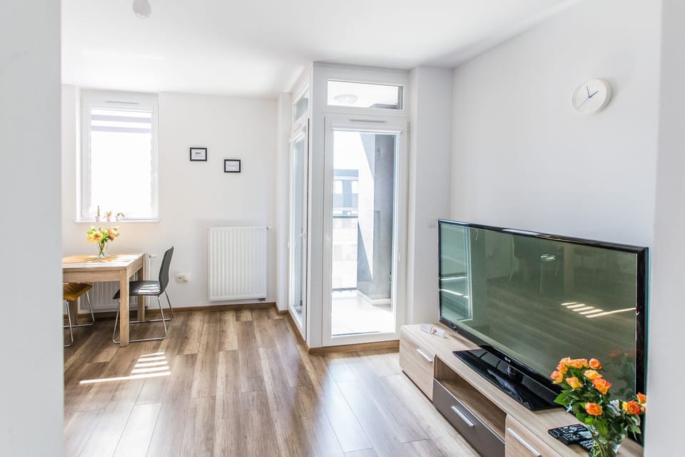 Business Apartment | Living area | Flat-screen TV
