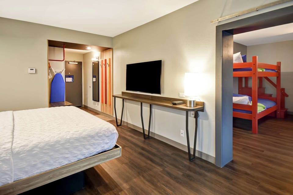 Suite, Multiple Beds, Accessible (Hearing) | In-room safe, desk, blackout drapes, iron/ironing board