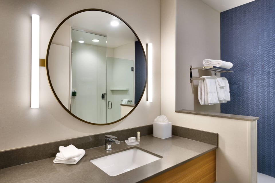 Free toiletries, hair dryer, towels, soap
