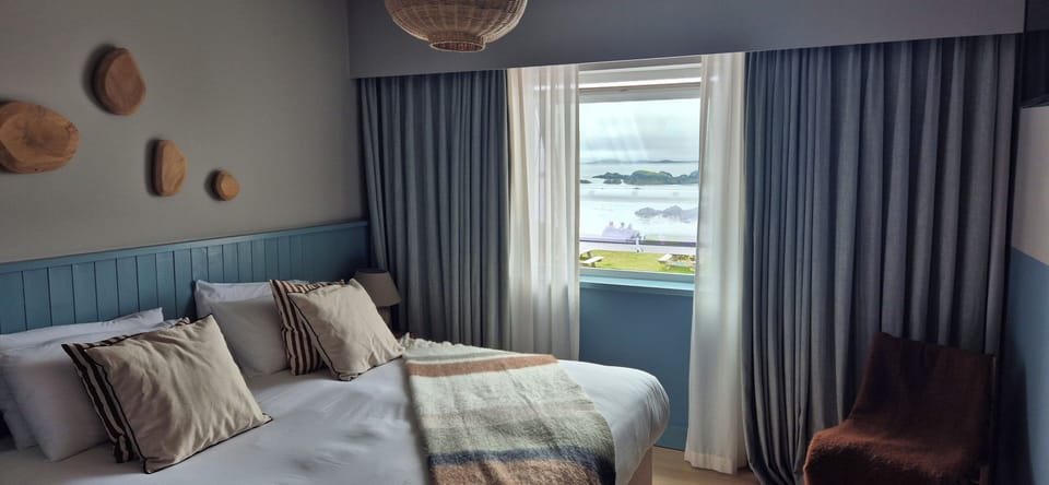 Deluxe Double Room, Ocean View | 1 bedroom, iron/ironing board, free WiFi, bed sheets