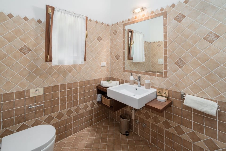 Shower, free toiletries, hair dryer, bidet