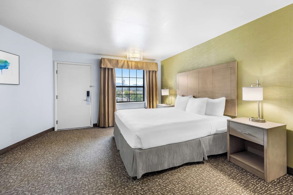 Suite, 1 King Bed, Non Smoking, Jetted Tub (with Sofabed) | Blackout drapes, iron/ironing board, free WiFi, bed sheets