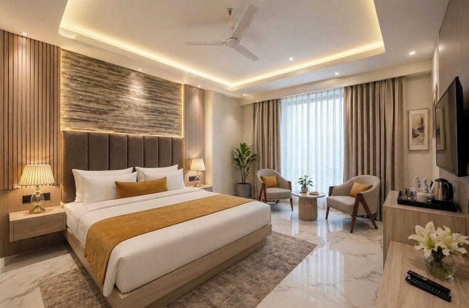 Deluxe Double or Twin Room | Desk, blackout drapes, free WiFi, bed sheets