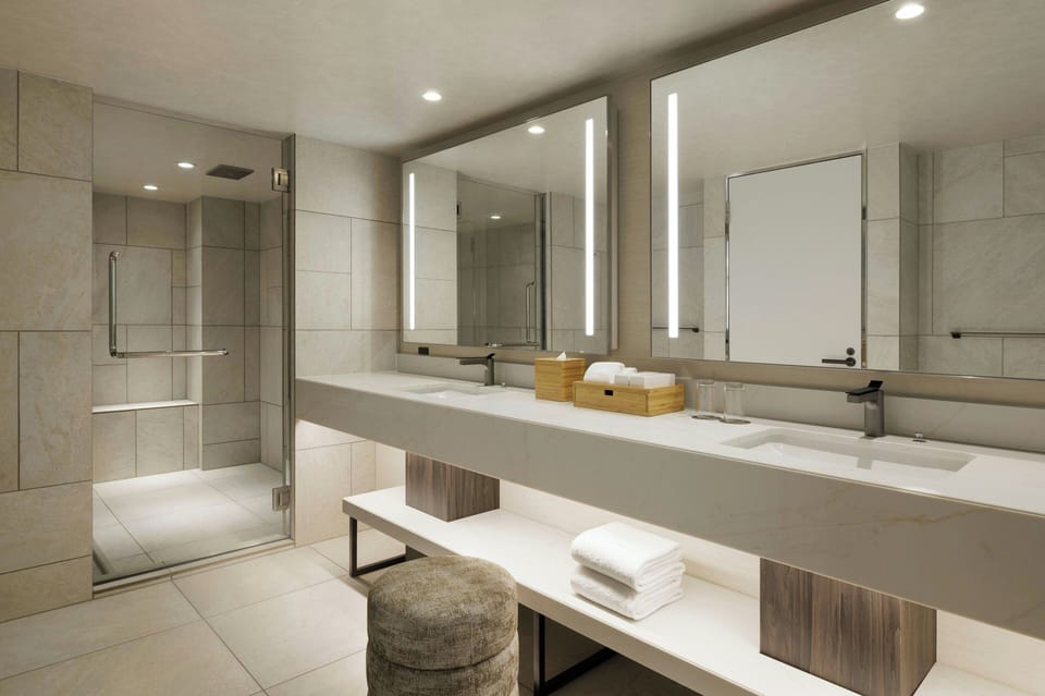 Premium Room, 1 King Bed | Bathroom | Free toiletries, hair dryer, slippers, bidet