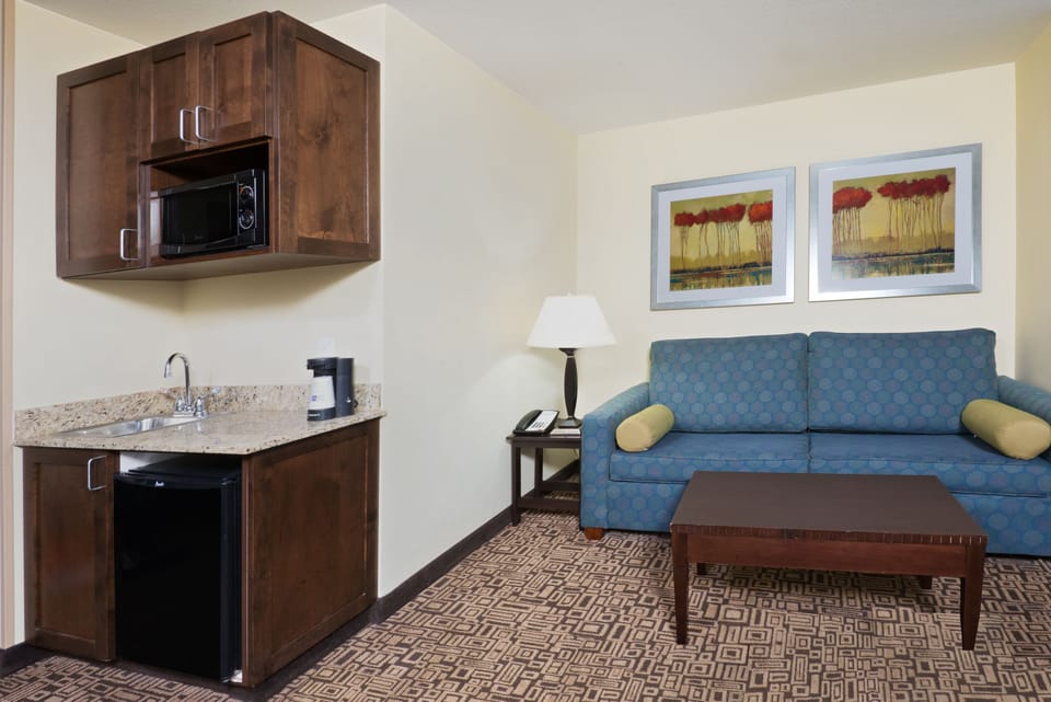 Suite, 2 Queen Beds, Accessible (Communications, Accessible Tub) | Pillowtop beds, desk, blackout drapes, iron/ironing board