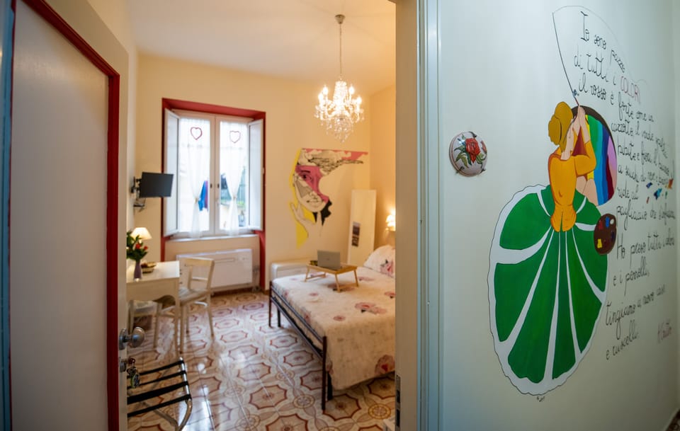 Double Room (Rossa) | Down comforters, individually decorated, individually furnished, desk