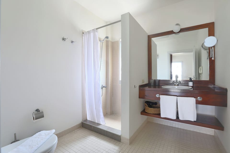 Deluxe Room | Bathroom | Shower, hair dryer, slippers, towels
