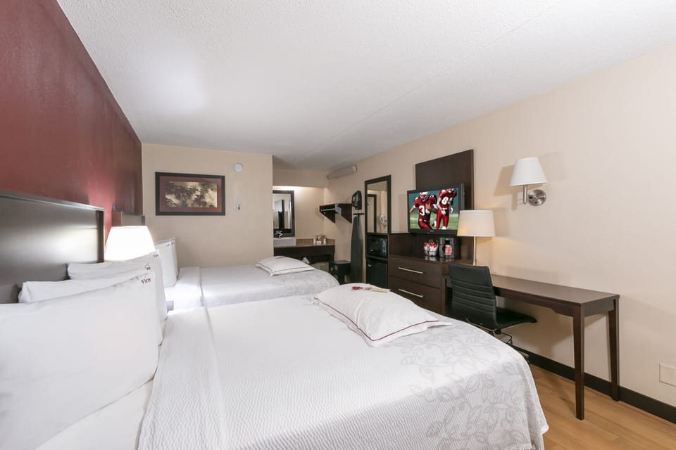 Premium Room, 2 Double Beds (Upgraded Bedding & Snack, Smoke Free) | In-room safe, blackout drapes, free cribs/infant beds, free WiFi