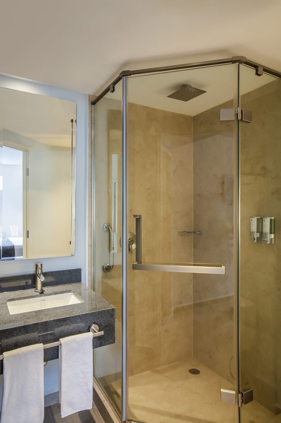 Shower, towels