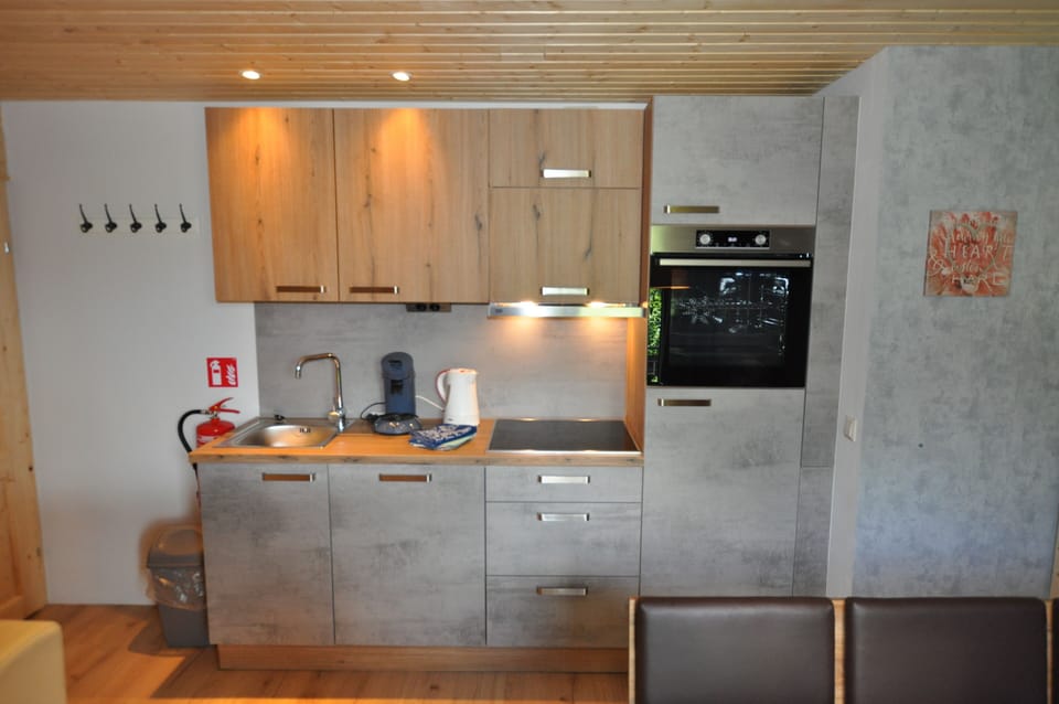 Appartement Weissensee | Private kitchen | Full-size fridge, stovetop, dishwasher, coffee/tea maker