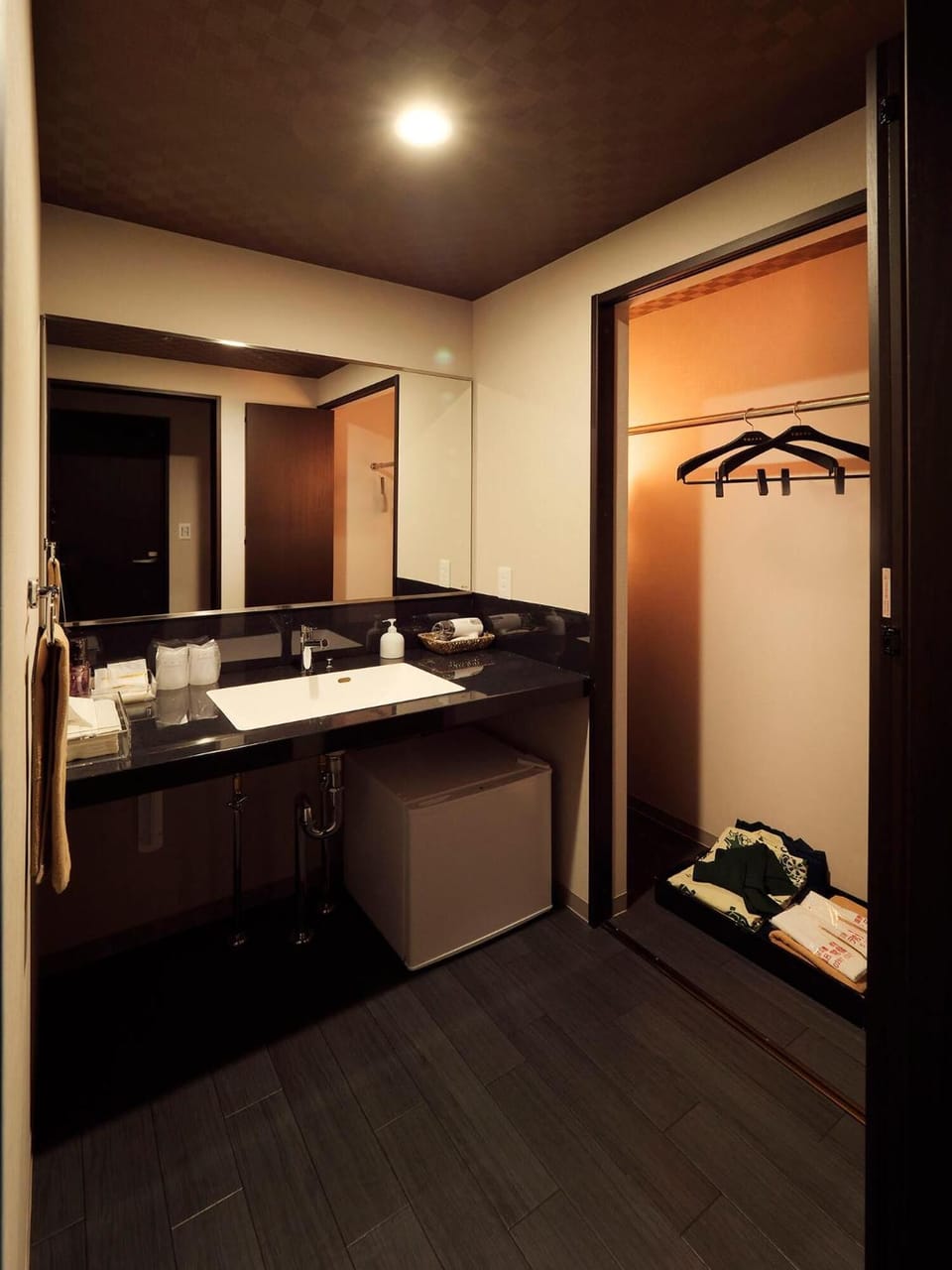 Hair dryer, slippers, electronic bidet, towels