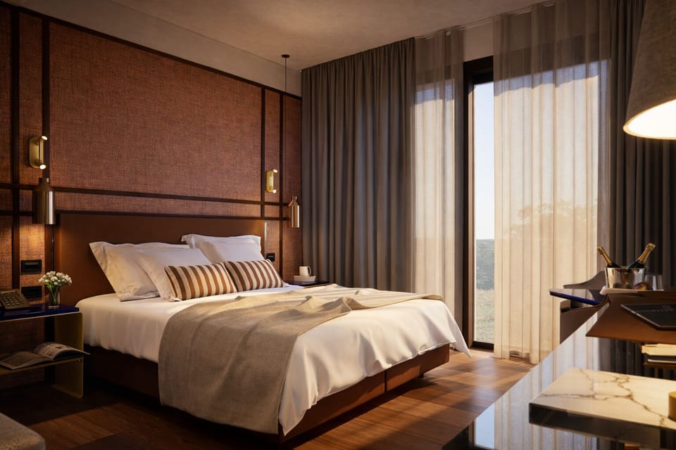 Premium bedding, down comforters, pillowtop beds, minibar