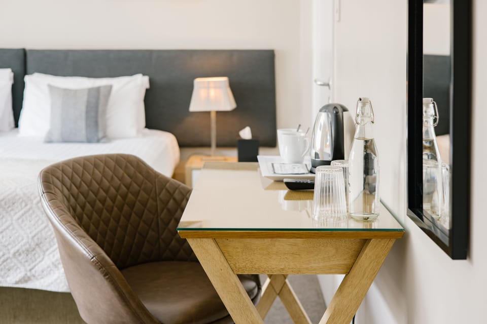 Desk, laptop workspace, iron/ironing board, free WiFi