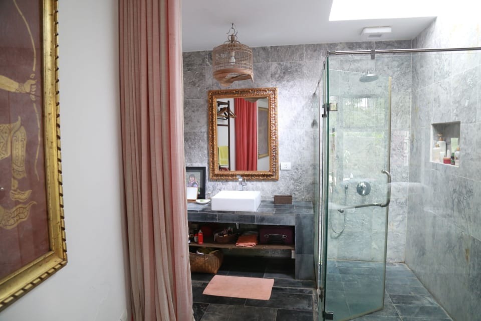 Villa, 1 Bedroom, Garden View | Bathroom | Shower, free toiletries, hair dryer, slippers