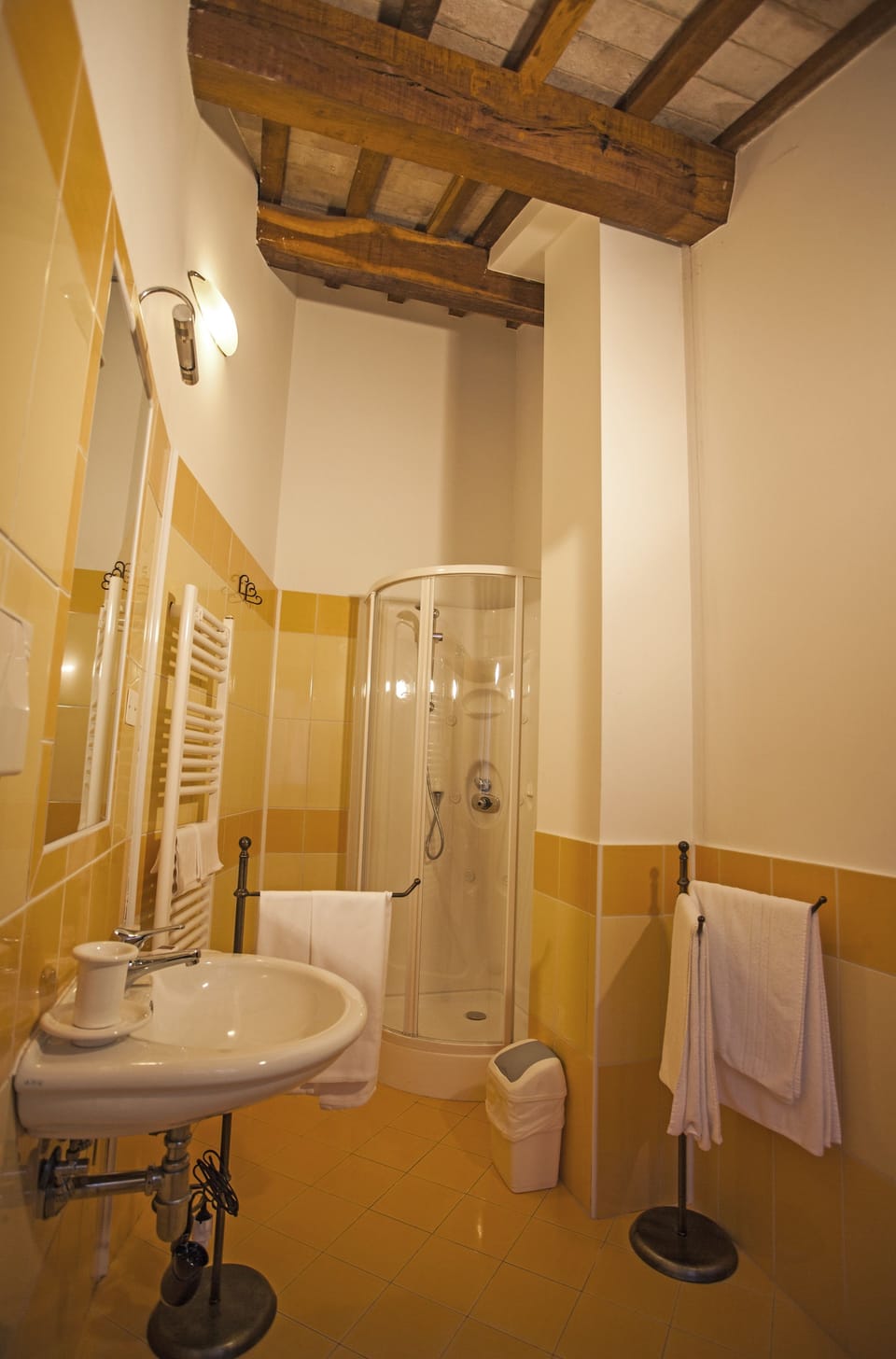 Shower, free toiletries, hair dryer, bidet