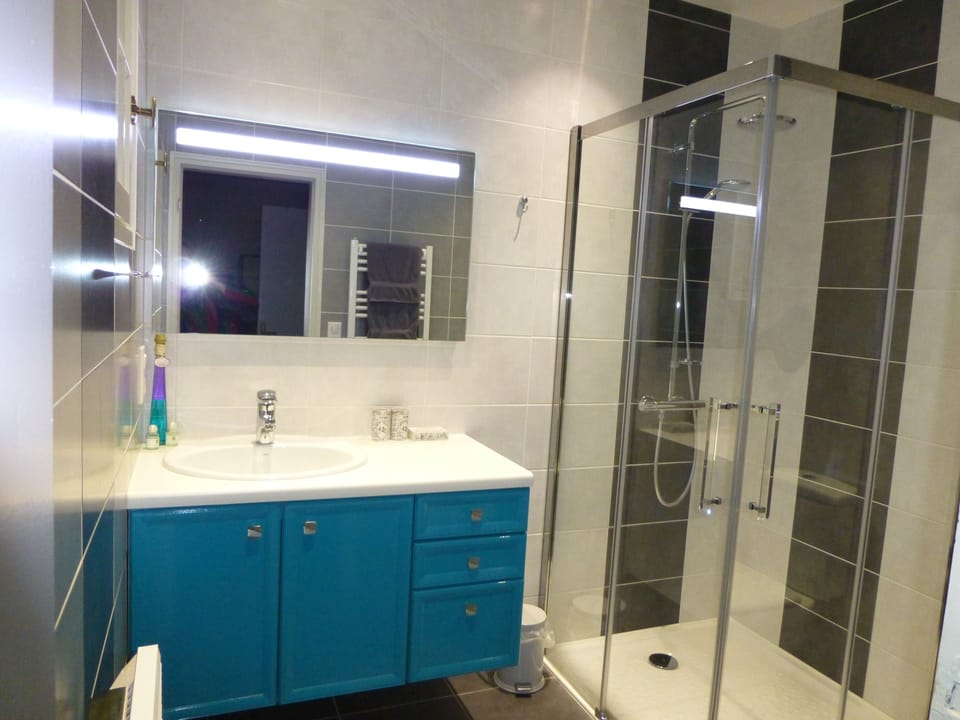 Comfort Double Room | Bathroom | Shower, free toiletries, hair dryer, towels