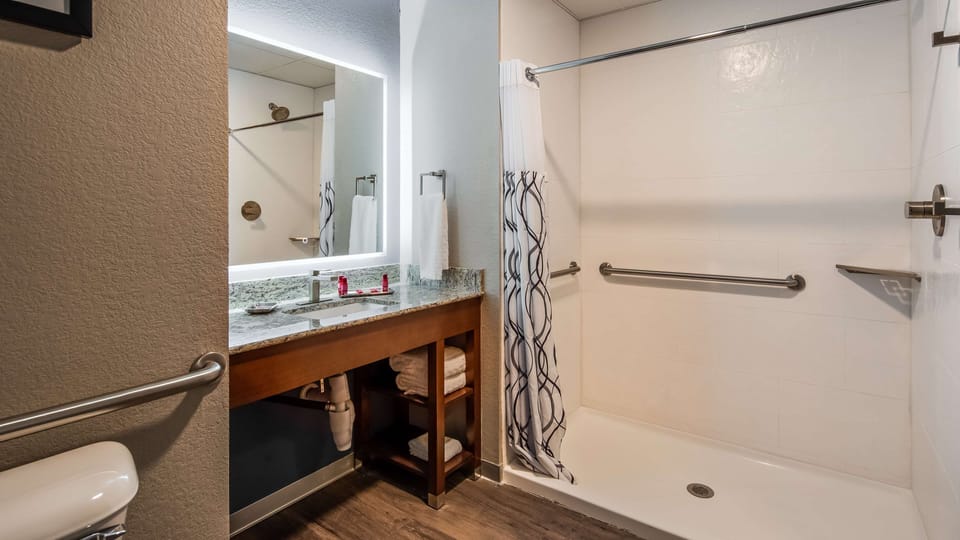 Free toiletries, hair dryer, towels, soap