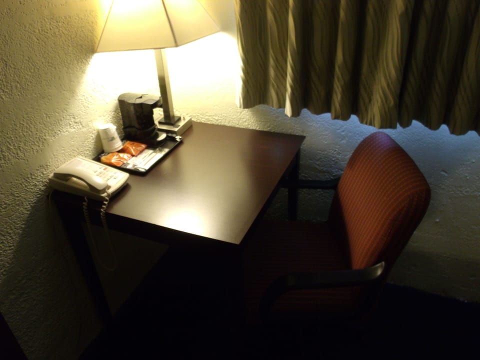 Desk, blackout drapes, iron/ironing board, free WiFi