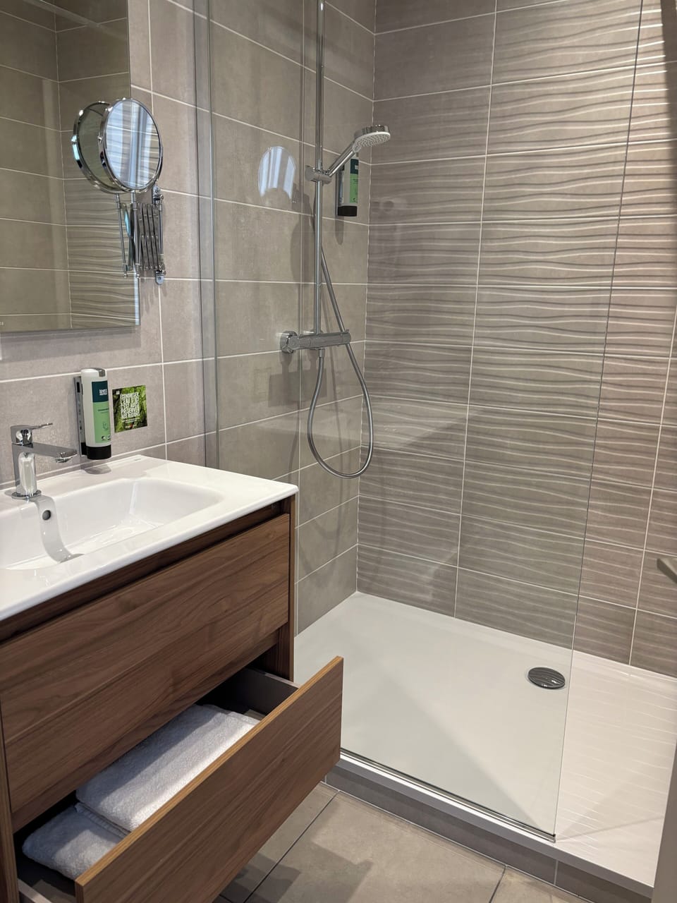 Free toiletries, hair dryer, towels