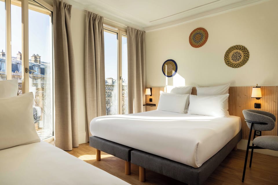 Triple Room | Desk, blackout drapes, soundproofing, iron/ironing board