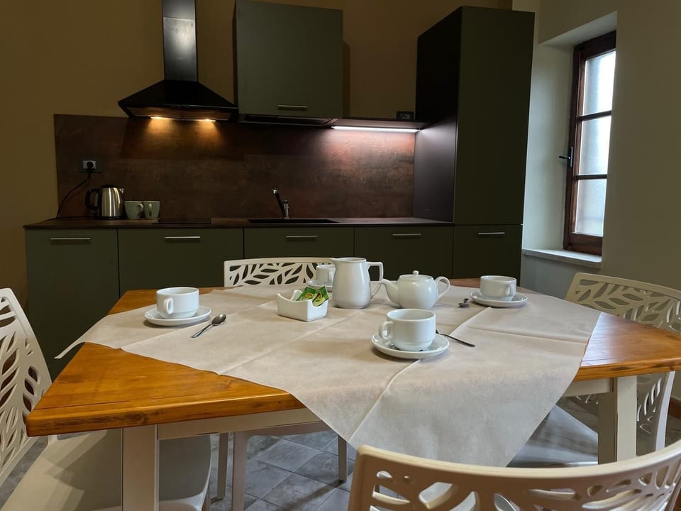 Basic Condo | Private kitchen | Full-size fridge, toaster, cleaning supplies