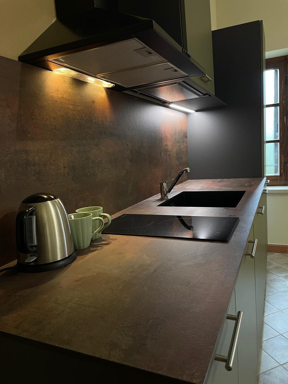 Basic Condo | Private kitchen | Full-size fridge, toaster, cleaning supplies