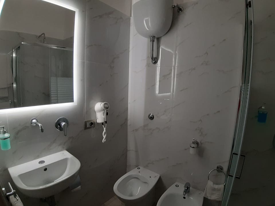 Double or Twin Room | Bathroom | Shower, hair dryer, towels