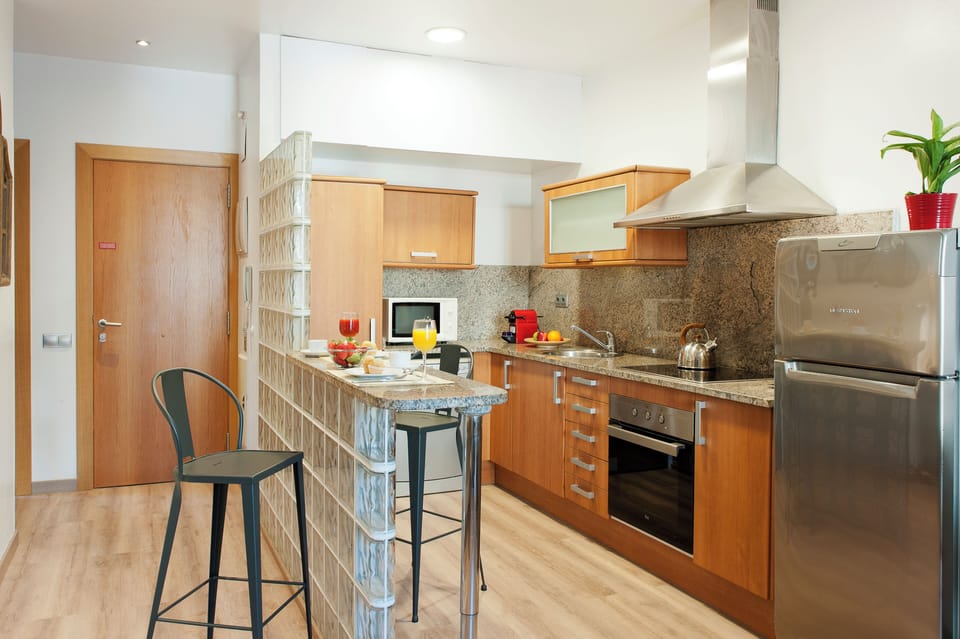 Superior Apartment, 2 Bedrooms | Private kitchen | Full-size fridge, microwave, oven, stovetop