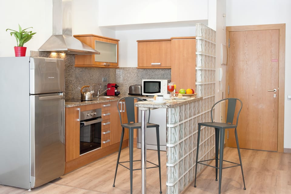 Superior Apartment, 2 Bedrooms | Private kitchen | Full-size fridge, microwave, oven, stovetop