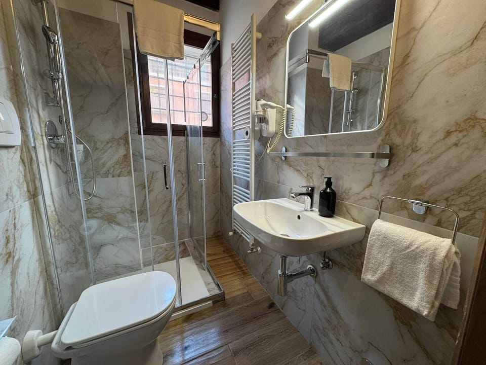 Shower, hair dryer