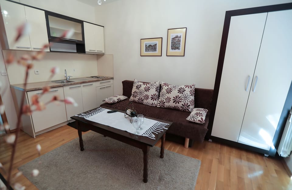One Bedroom Apartment | Private kitchen | Fridge, electric kettle