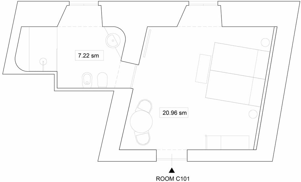 Family Quadruple Room, Annex Building | Floor plan
