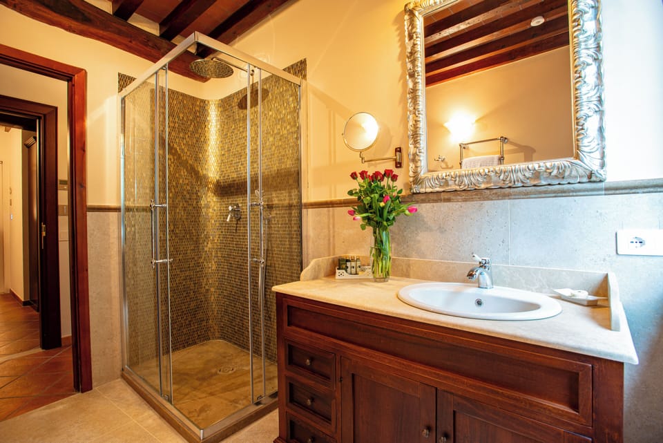 Classic Double Room | Bathroom | Shower, free toiletries, hair dryer, bathrobes
